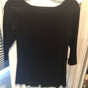 CROSSED BACK Bailey 44 Black Top Size NWT